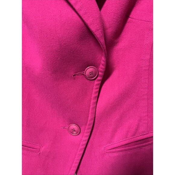Trina Turk Asymmetrical Two Button Front Blazer Fuchsia Size 6 - Picture 6 of 10